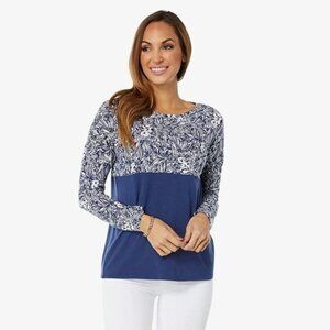 Lilly Pulitzer High Tide Navy Gday Mate Finn Shirt Medium NWT